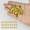 50 Pcs Brooch Pins, Safety Pins, Pin Badge Backs with Holes for Jewelry Crafting, Sewing Fabric (15MM, Gold)